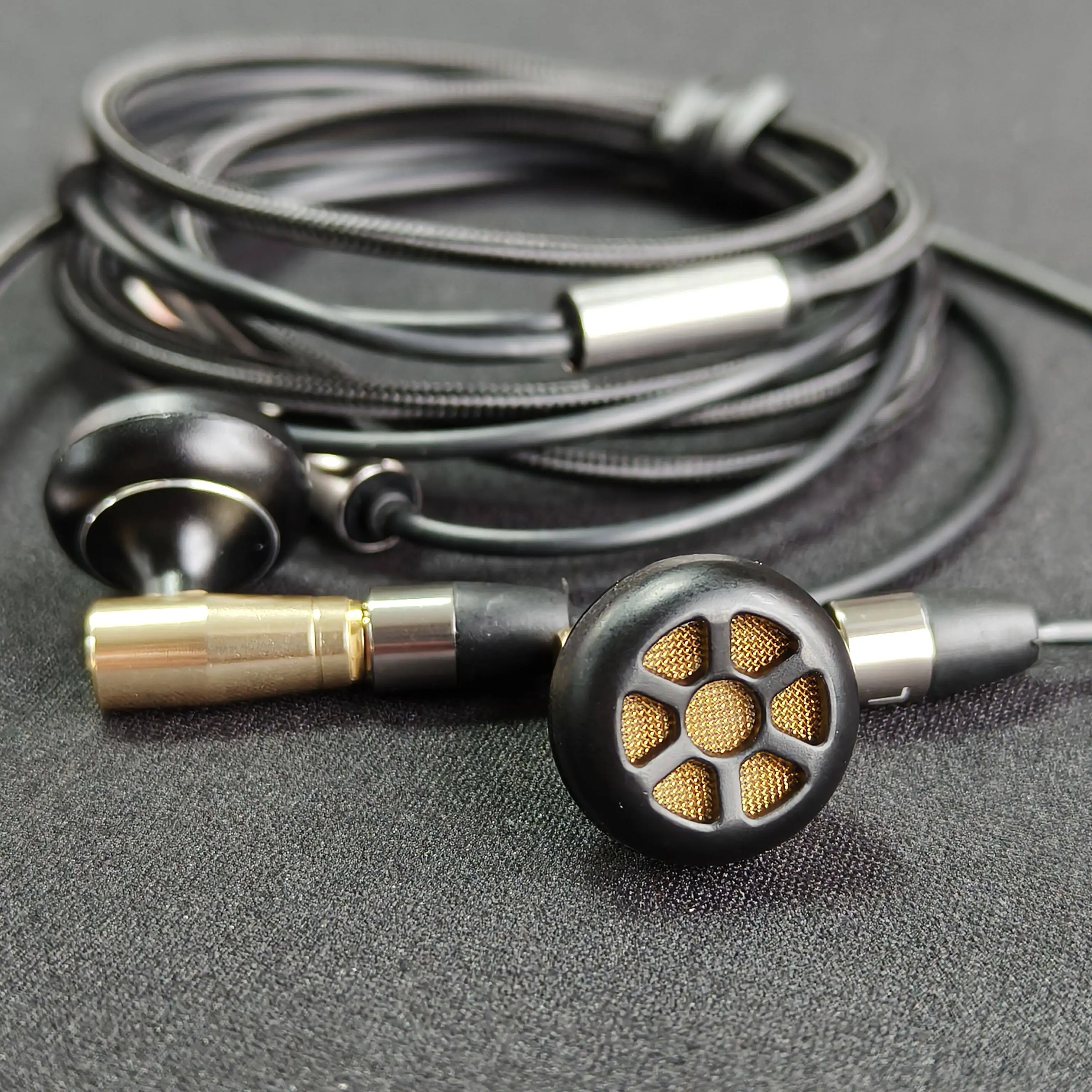 for Danish BO Luxury High-end Custom Detachable MMCX Fever Grade A8 Flat Head Earbuds With Mic, HiFi Sound Quality