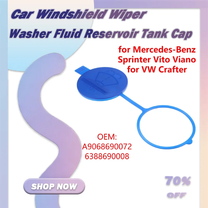 A9068690072 Car Windshield Wiper Washer Fluid Reservoir Tank Cap Bottle Lid for Mercedes-Benz Sprinter Vito Viano for VW Crafter