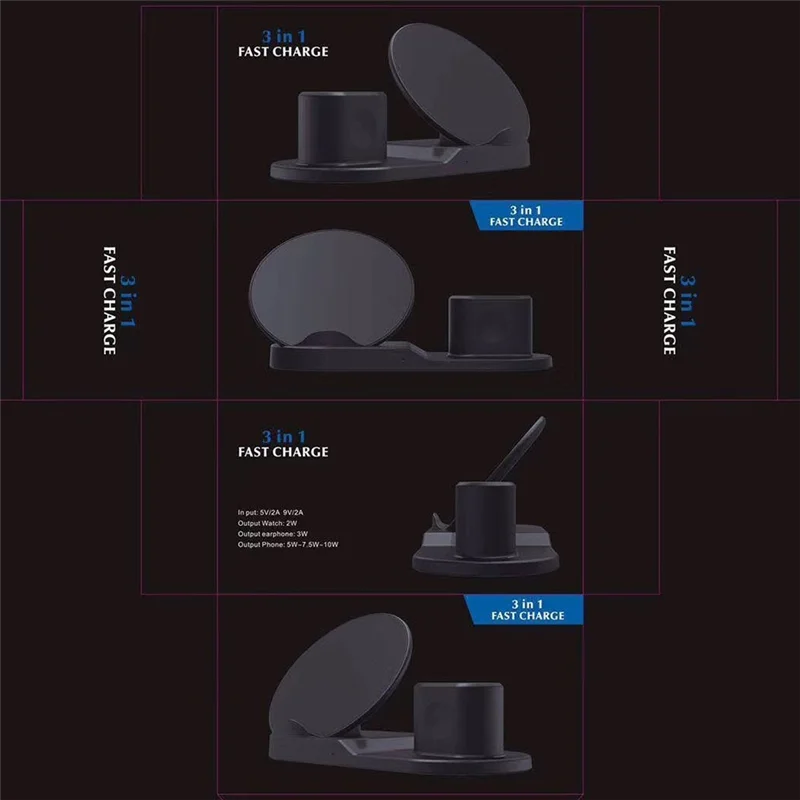 ABKI-무선 충전기 휴대폰 충전 스탠드 다기능 무선 모바일 전원 공급 장치 A