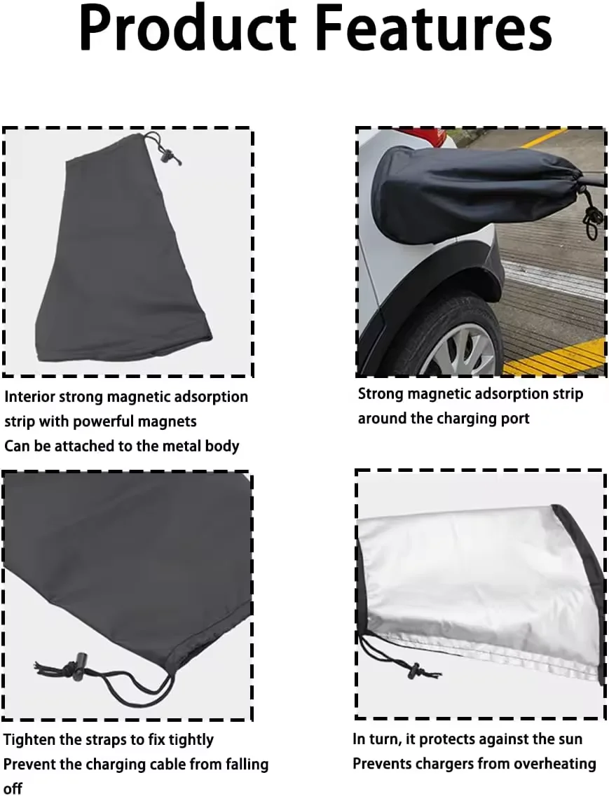 ปืนชาร์จรถยนต์ฝาครอบป้องกันเครื่องชาร์จรถยนต์ไฟฟ้ากันน้ํา Oxford sleeve Snow rain สําหรับ Tesla รุ่น y