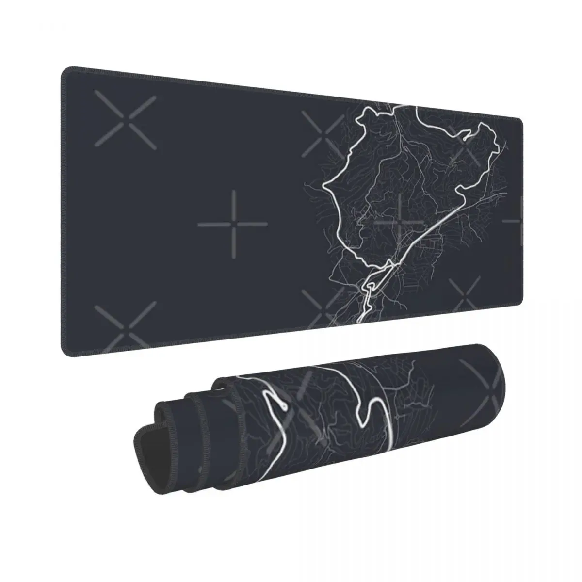 Nurburgring Nordschleife Map Rubber Keyboard Pads
