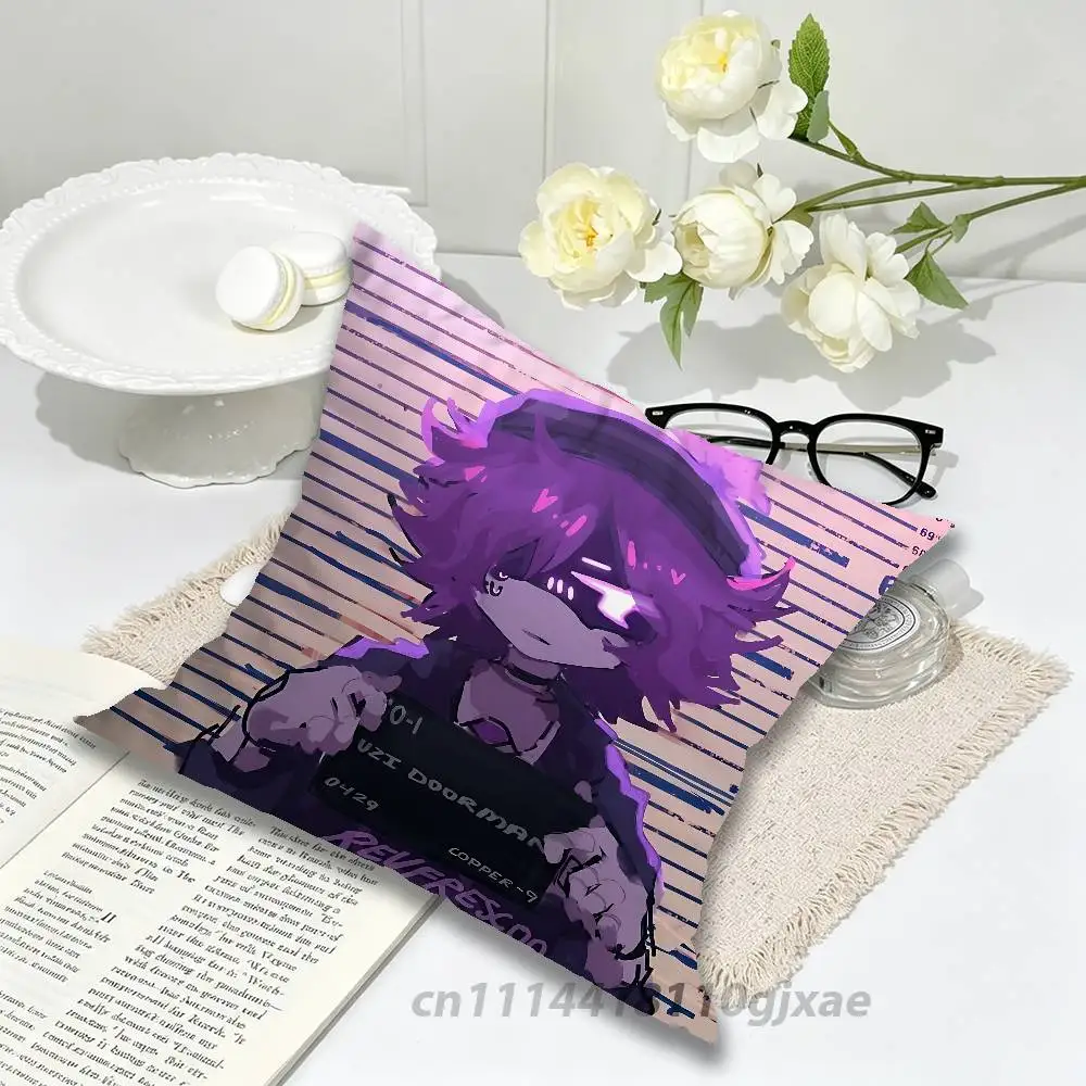 Uzi Doorman game N Murder Drones Pillow Case For Home Bedroom Car Office Decoration Living Room Sofa Cushion Cover Suitable