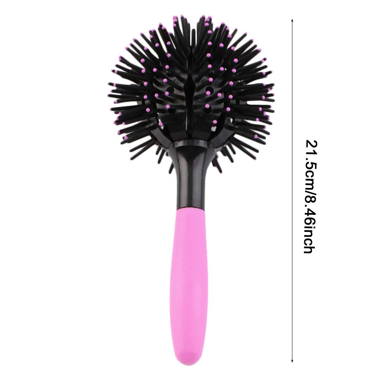 مشط تدليك الكرة المقاوم للحرارة ، قنبلة حليقة ، فرشاة الشعر ثلاثية الأبعاد ، نمط الكرة ، ضربة التجفيف ، Detangling ، 8.5" #6