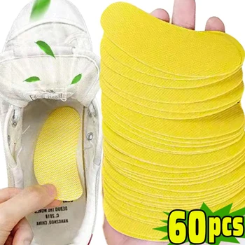 12/60pcs Shoes Odor Remover Deodorant Patch Lemon Athlete's Foot Soothing Insole Stickers Antibacterial Antiperspirant Foot Care