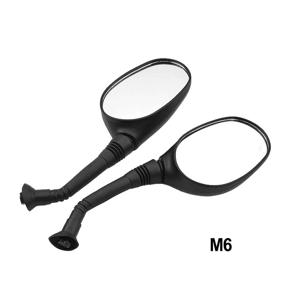 1Pair Left/Right Electric Bicycle Rearview Mirrors Black  3D 6mm/8mm Bike Cycling Clear Wide Range Back Sight Rearview Reflector