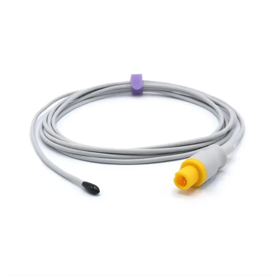 Mindray compatible reusable temperature probe 0011-30-37382 for adult general purpose 2 pins