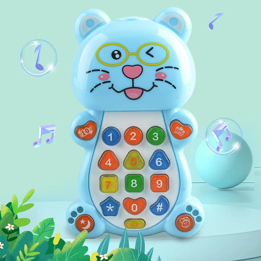 Bambini Cartoon Animali Musica Macchina per l'educazione precoce Macchina intelligente per l'apprendimento del bambino Puzzle elettrico Giocattoli per telefoni cellulari