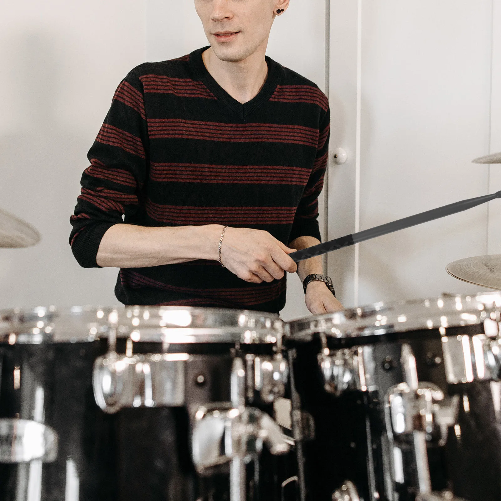 3 أزواج من أعواد الطبل المصنوعة من النايلون أغطية مضادة للانزلاق أعواد طبلة ممارسة الإيقاع لطبول الجاز للبالغين المبتدئين المهنية القوية #1