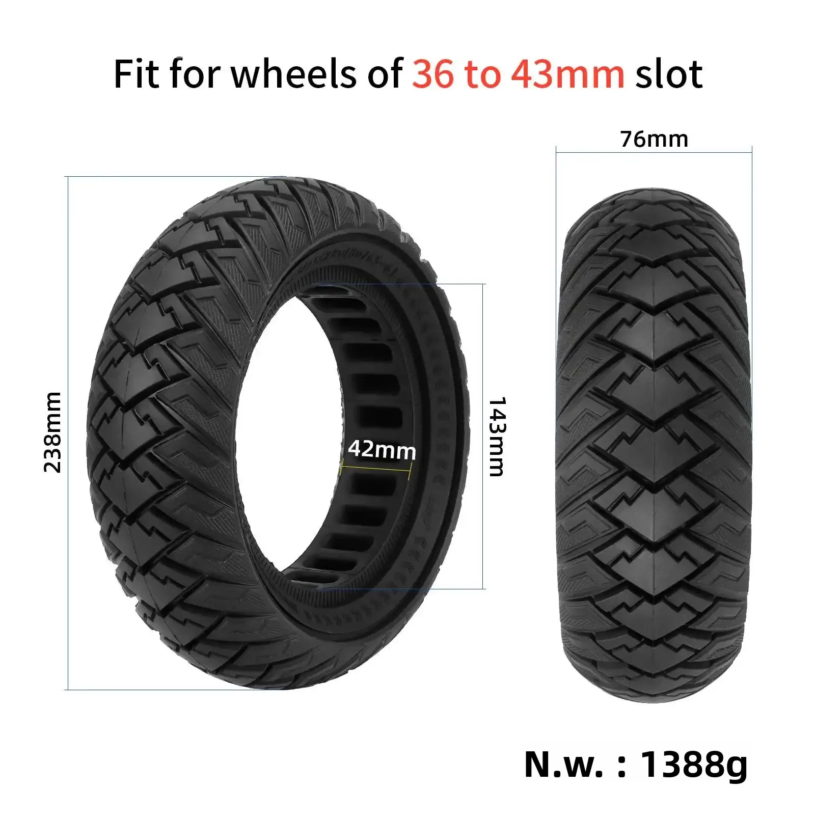 Ulip 10*3/255*80 Explosion-proof Solid Tire for Speedual Grace 10 Zero 10x Kaabo Mantis 10 Kugoo M4 Pro Scooter 80/65-6 Tyre Set
