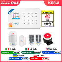 KERUI Security Alarm System Kit W184 4G WIFI GSM Alarm Wireless Home Tuya Smart APP Control Motion Sensor Burglar Support Alexa