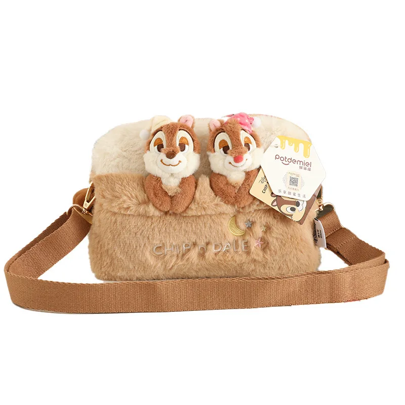 ディズニーぬいぐるみクロスボディバッグ漫画チップとデール大容量学生カジュアルハンドバッグ女の子のホリデーギフト通勤