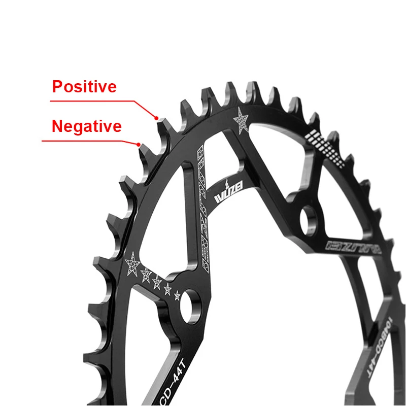 WUZEI 104 BCD Bicycle Chainring 30/32/34/36/38/40/44/42/46/48/50/52T Teeth Round Shape Single Crown MTB Chainwheel  Bike Parts