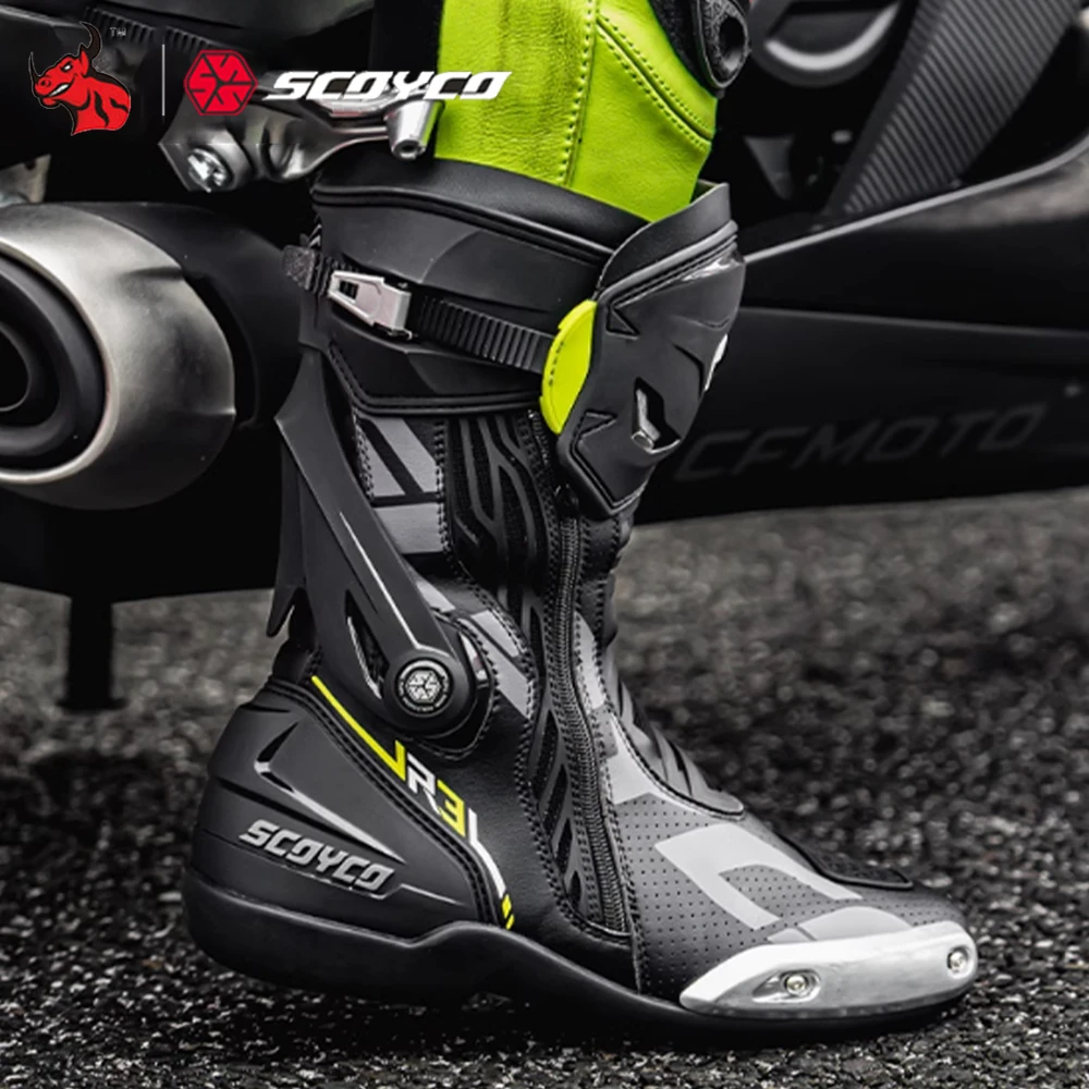 Motorcycle Racing Motorcycle Track Riding Boots Anti Slip And Anti Fall Professional Motorcycle Riding Protective Shoes