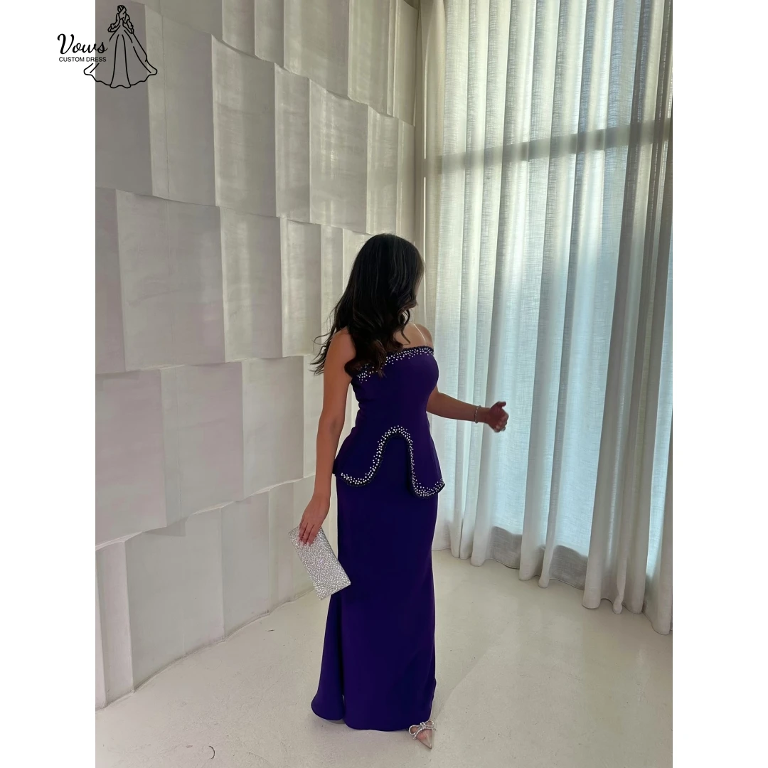 

Vows Luxurious Evening Dresses 2025 Woman Line A Luxury Women's Elegant Party Dress Off the Shoulders Custom Made Robe Soiree