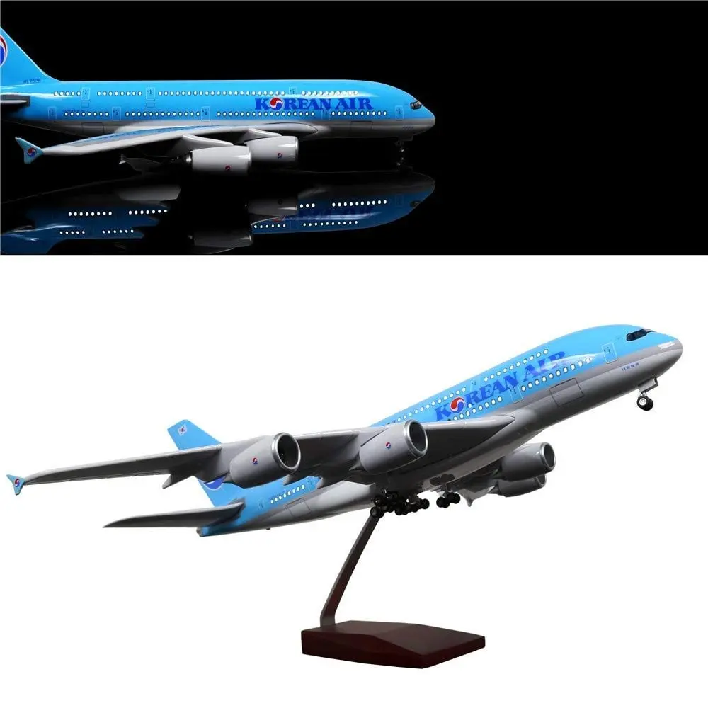 

1/160 Plane Models Airbus A380 Korean Air Aircraft Model Resin Die-Cast Machine Souvenir Decoration Aviation Collection Gifts