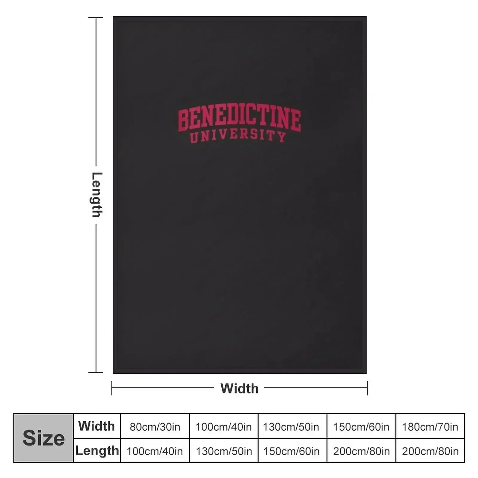 Benedictine University OC0182 Throw Blanket couch cozy soft plush fuzzy picnic outdoor blanket