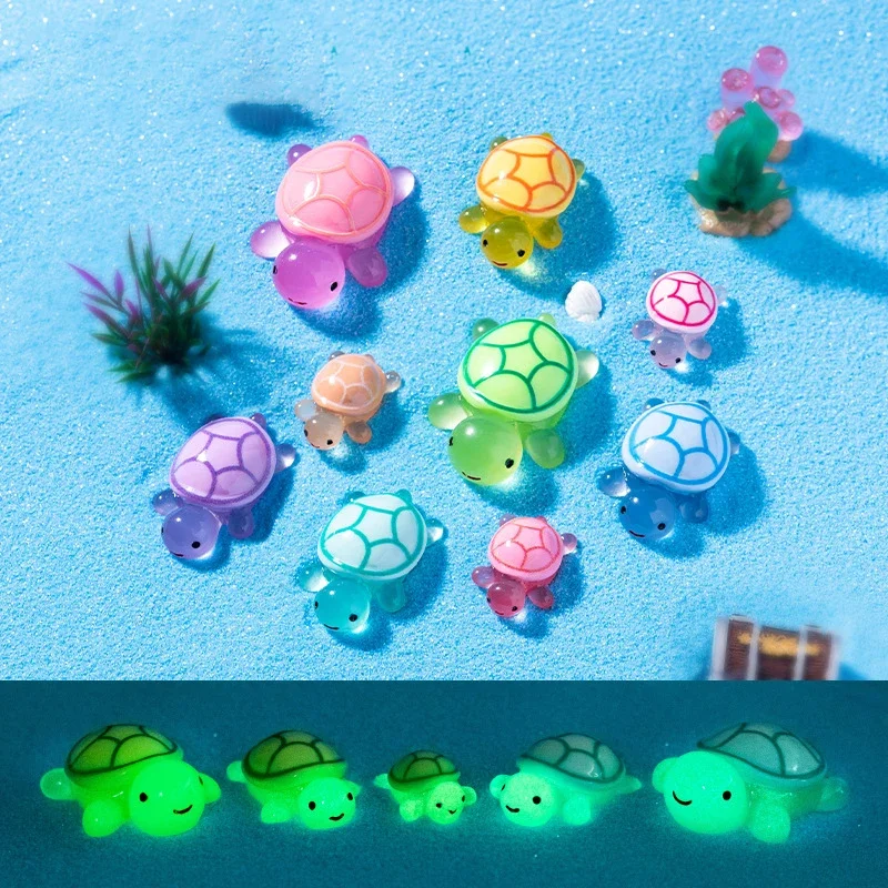 

Mini Luminous Turtle Home Decor Landscaping Resin Crafts Glowing Turtle Garden Fish Tank Miniatures Ornaments Decoration 20pcs