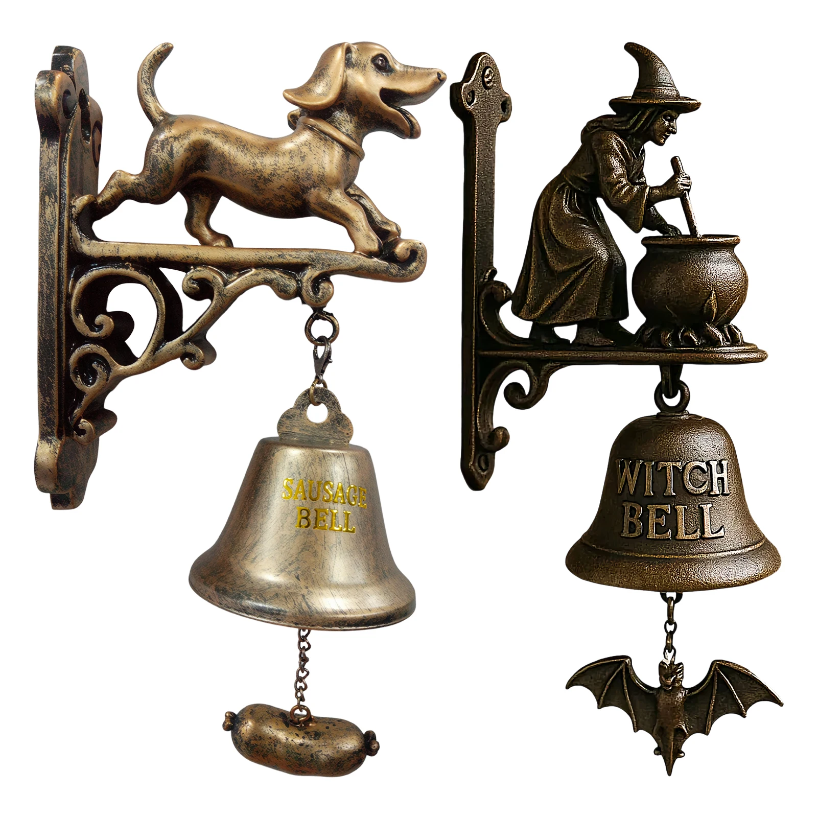 Metal Welcome Doorbell Vintage Halloween Welcome Doorbell Farmhouse Doorbell For Front Door Garden Sheds Cottage Retreats