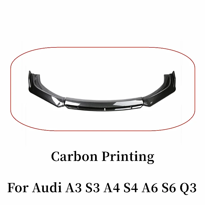 Voor Audi A3 A4 A6 Q3 S3 S4 S6 B6 B7 B8 B8.5 Accessoires Voorbumper Lip Kin spoiler Splitter Diffuser Body Kit Universele Auto