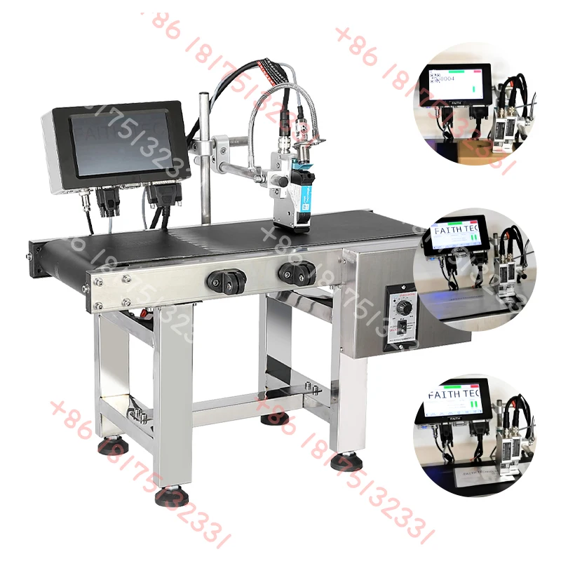 

Faith Online Inkjet Coding Machine logo bar Code QR Code Expiry Date Batch TIJ Inkjet Printer for Plastic Bag Bottle
