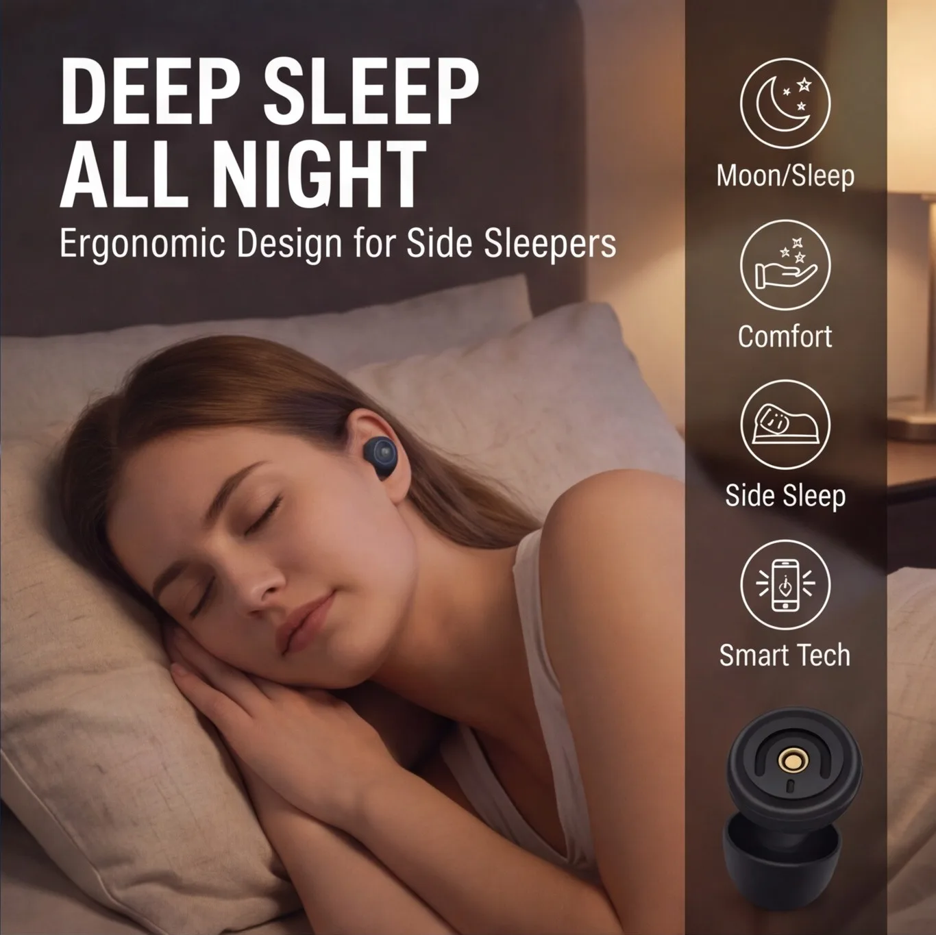 Reusable Silicone Ear Plugs 50dB Noise Cancelling with 4 Ear Tips for Sleeping Travel and Quiet Rest