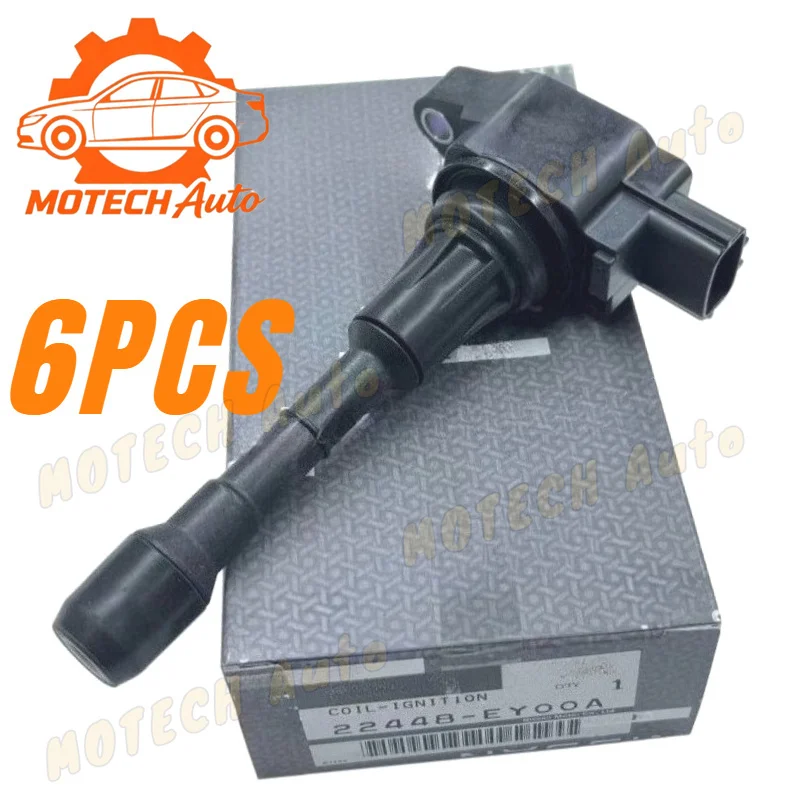 6PCS 22448-EY00A 22448EY00A UF617 Ignition Coil for Nissan 370Z Z34 Infiniti G37 EX37 QX70 M37 Q40 Q50 QX50 VQ37VHR 3.7L V6