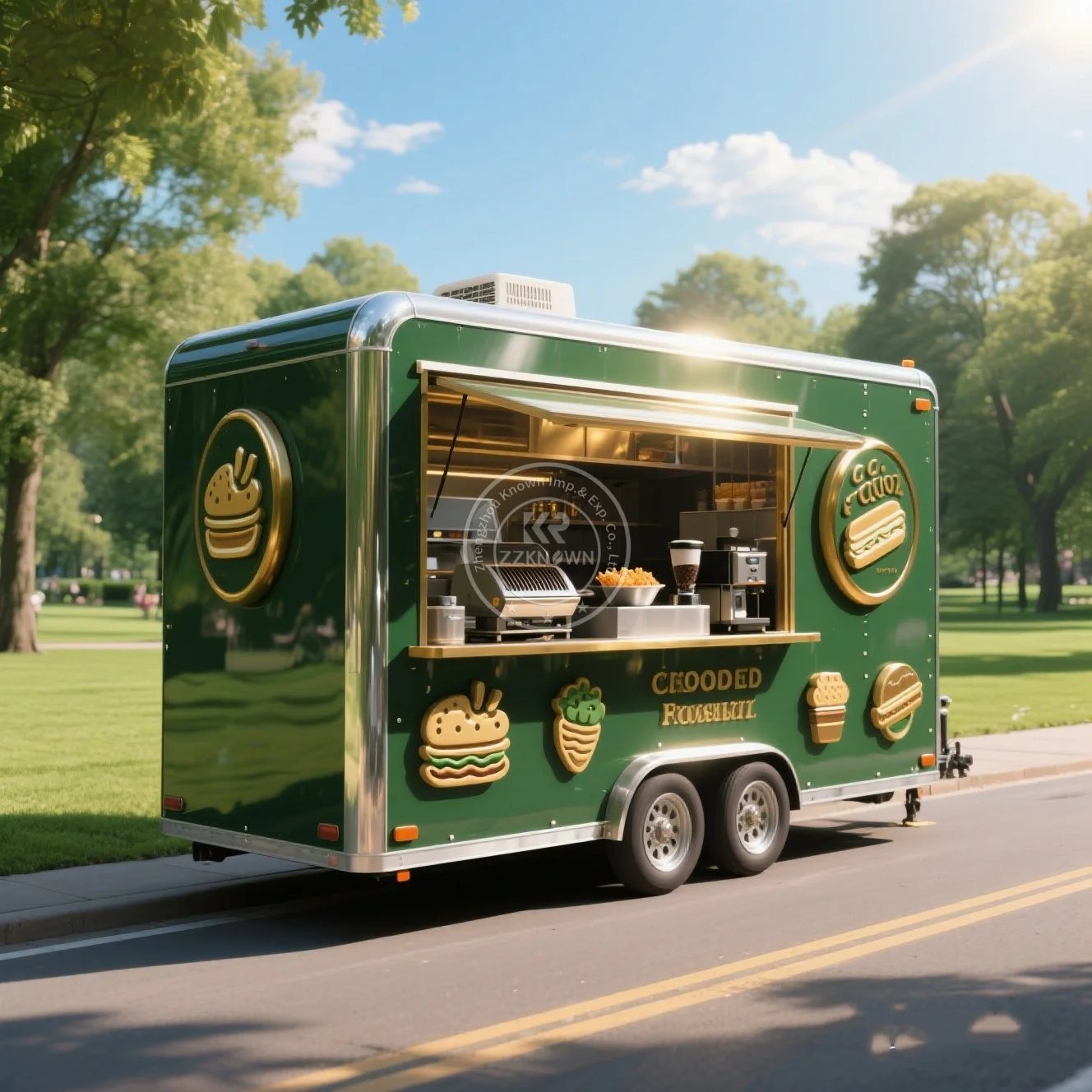 Food truck Trailer Mobile Ice Cream Chart off road camper trailers juice bar truck
