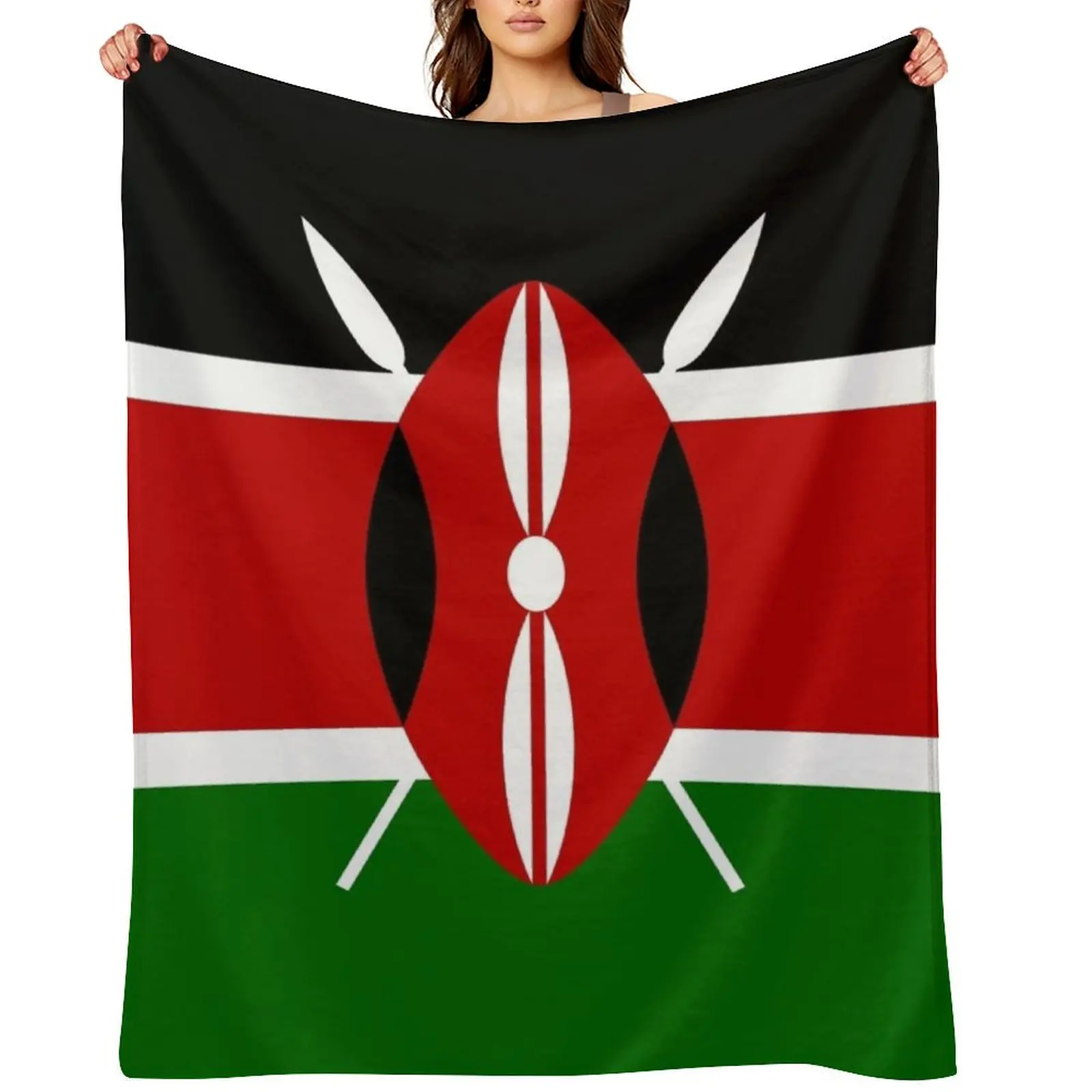 

Kenya Flag Throw Blanket Fashion Sofas Personalized Gift for babies Stuffeds Blankets