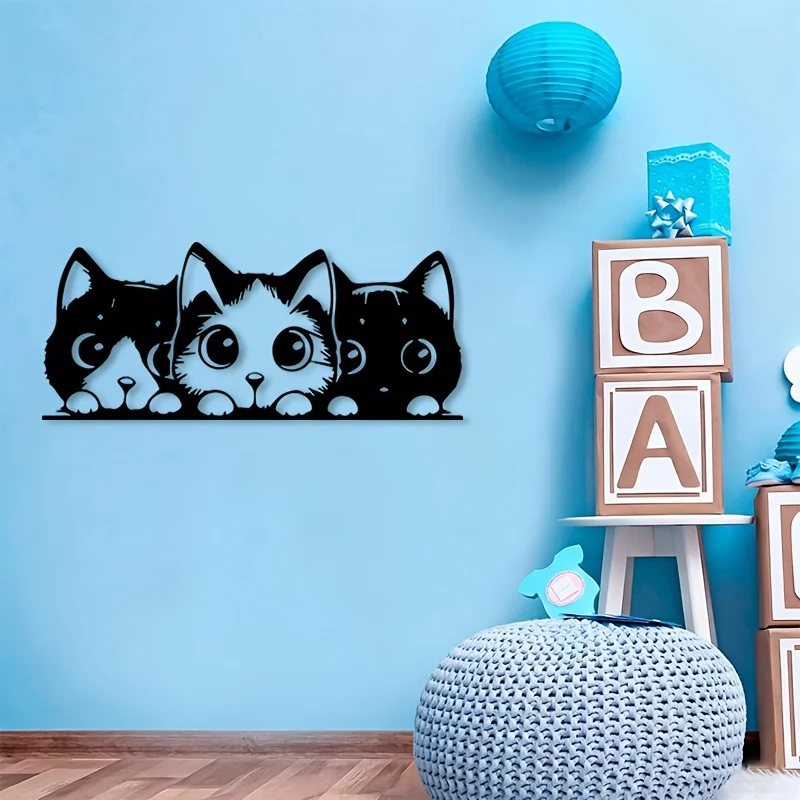 CIFBUY Metal Wall Art Cat House Number Sign Vintage Iron Plaque Decor for Home Outdoor Fence Garden Farmhouse Wall Hanging Decor view 6