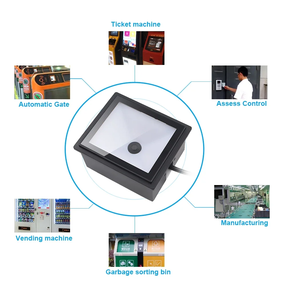 Rakinda LV3000 Datenmatrix-Decoder 2D-QR-Codeleser mit fester Montage pdf417 Barcodescanner