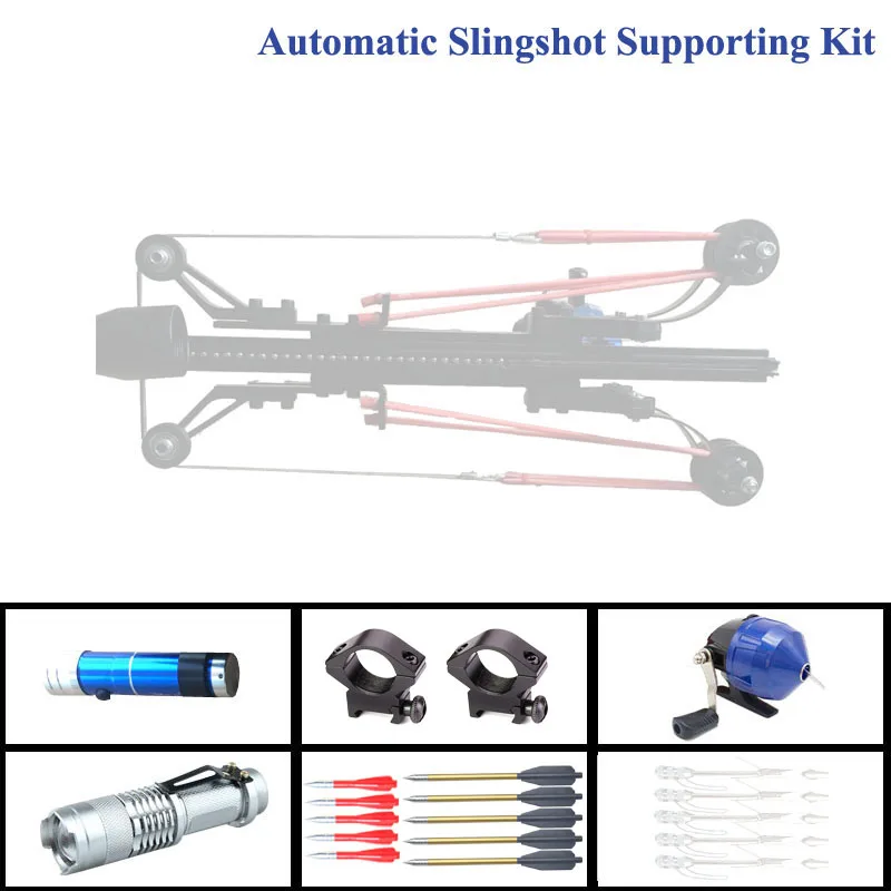 Fire Dragon Semi Automatic Slingshot Hunting Fishing Shooting Catapult Supporting Kit Arrow Steel Ball