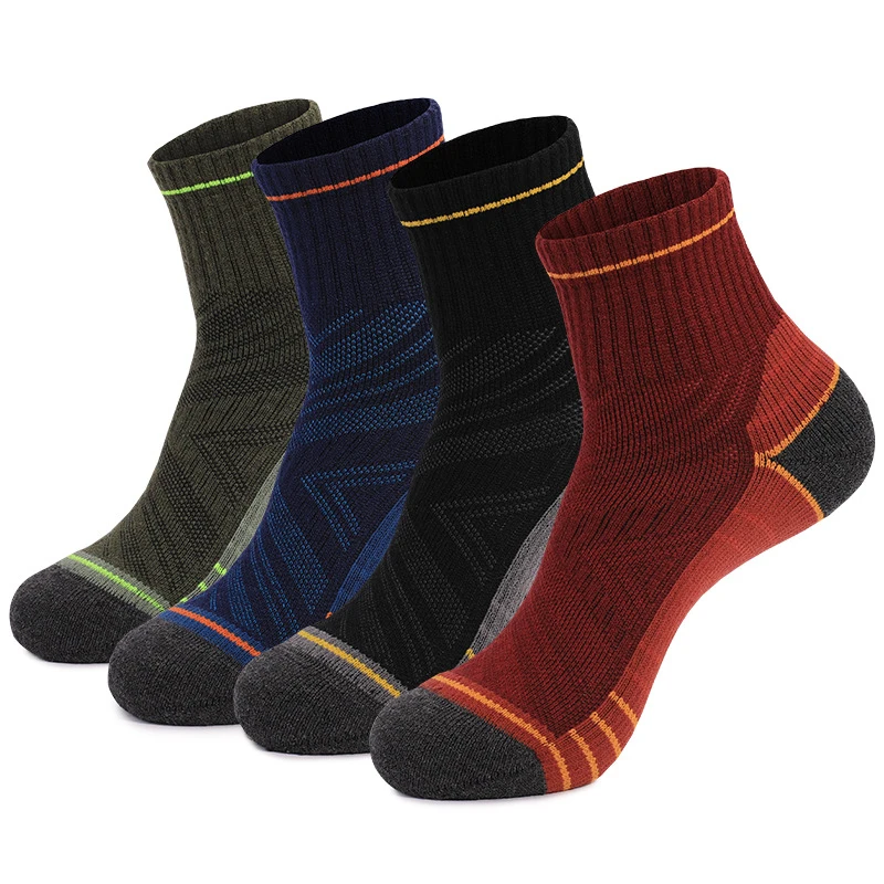 

Merino wool socks, breathable, sweat-wicking, and odor-resistant, unisex outdoor sports socks, thickened terry cushioning