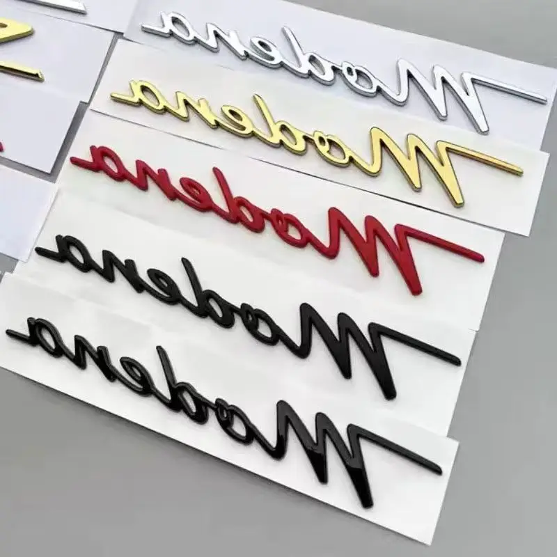 

3D ABS задний багажник автомобиля, эмблема, боковые наклейки, логотип для Maserati Modena, автостайлинг, модификация, аксессуары, значок с буквами, наклейка