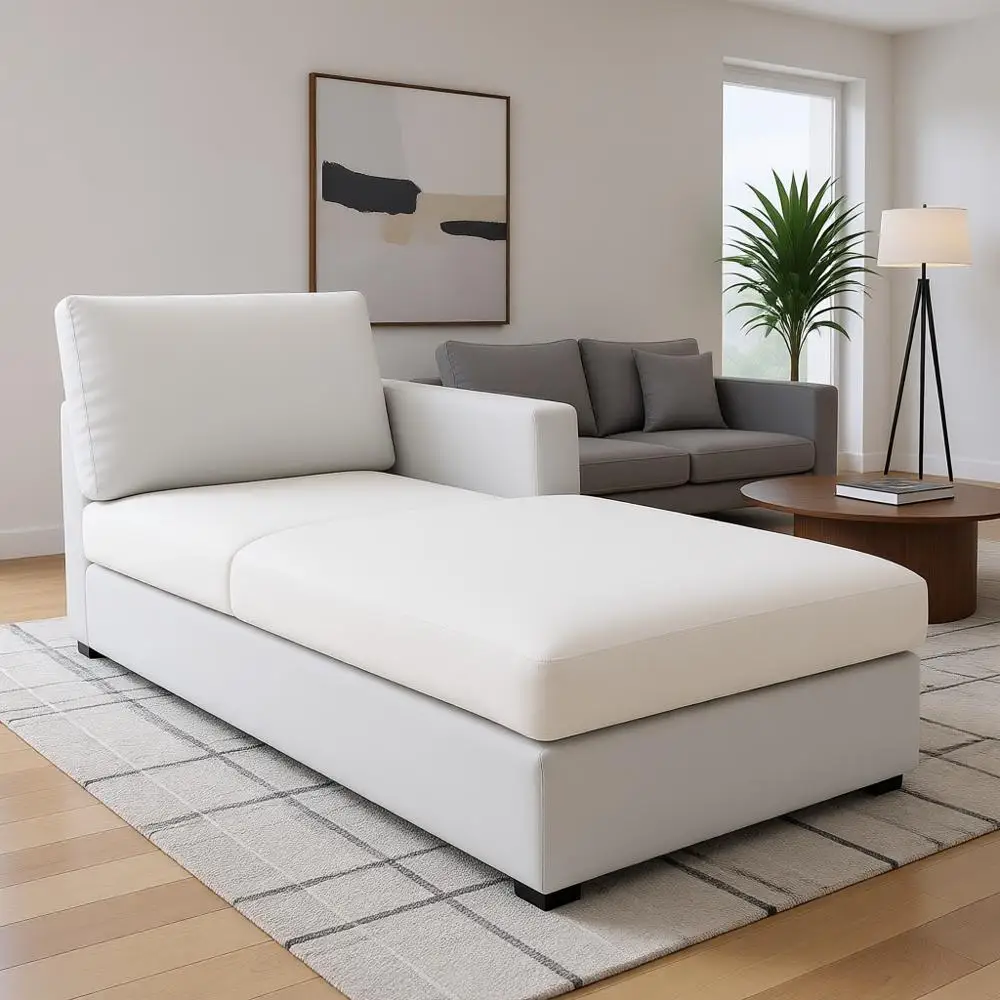 

1 Piece Velvet Chaise Cover Stretch Sectional Couch Covers or L Shaped Sofa Chaise Lounge Cushion Cover Sofa Slipcover with Elas