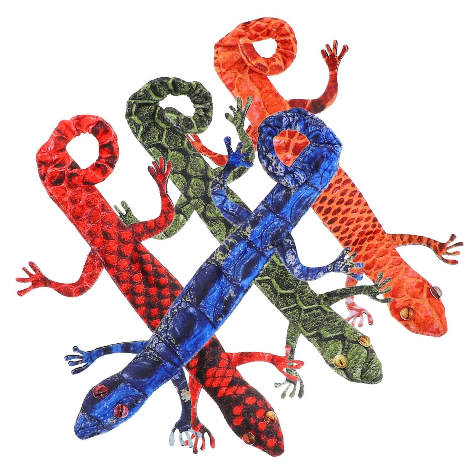 

4 Pcs Jewelry Bracelet Child Lizard Slap Bracelets Polyester Animals