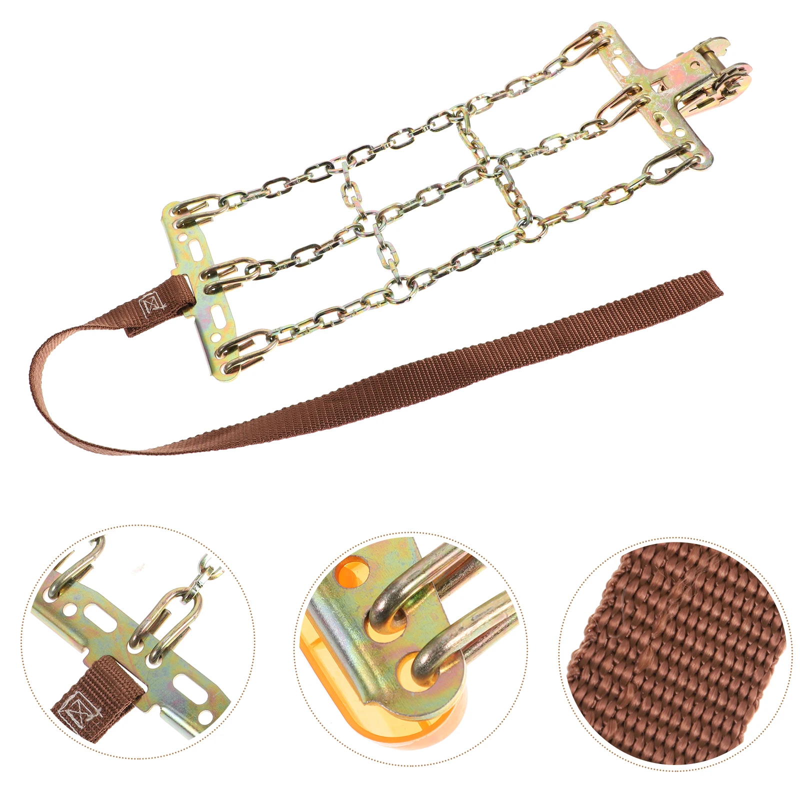 

1Pcs Professional Snow Chain 3 Chains Balance Design for Car Suv Winter Tire Anti-Skid Automatic Tightener