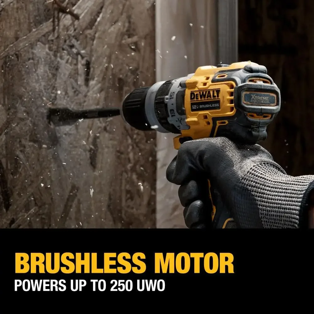 DEWALT DCD703D1 Brushless Cordless Compact 5-in-1 Drill Driver Electric Screwdriver 12V Lithium Power Tools With Battery Charger