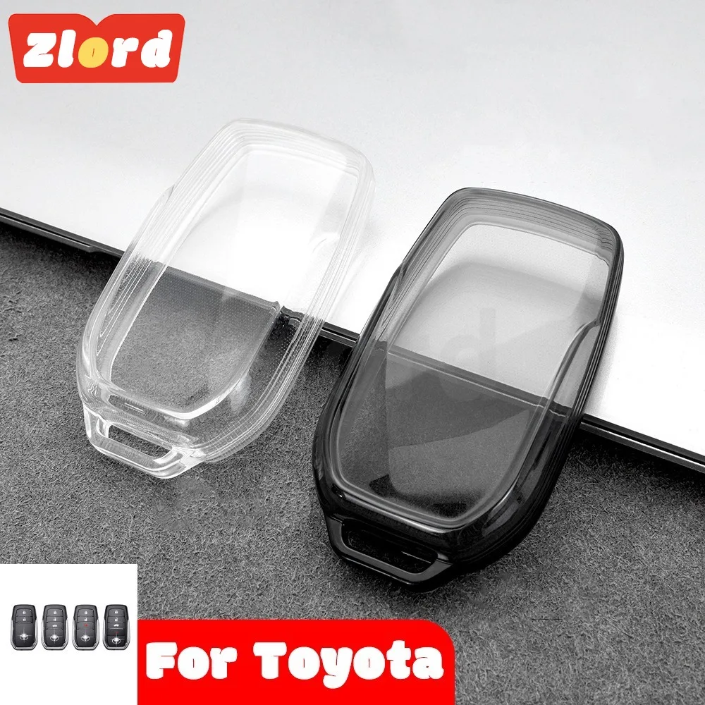 Transparent TPU Key Case Cover Shell For Toyota Yaris Land Cruiser Prado150 RAV4 Venza SIENNA Corolla SE 2023 Camry 50 55 TLC200