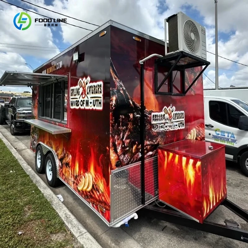 Carro móvil de comida rápida para helado de Pizza de China, remolque de comida, contenedor de café, quiosco, remolque de caballo, furgoneta de café