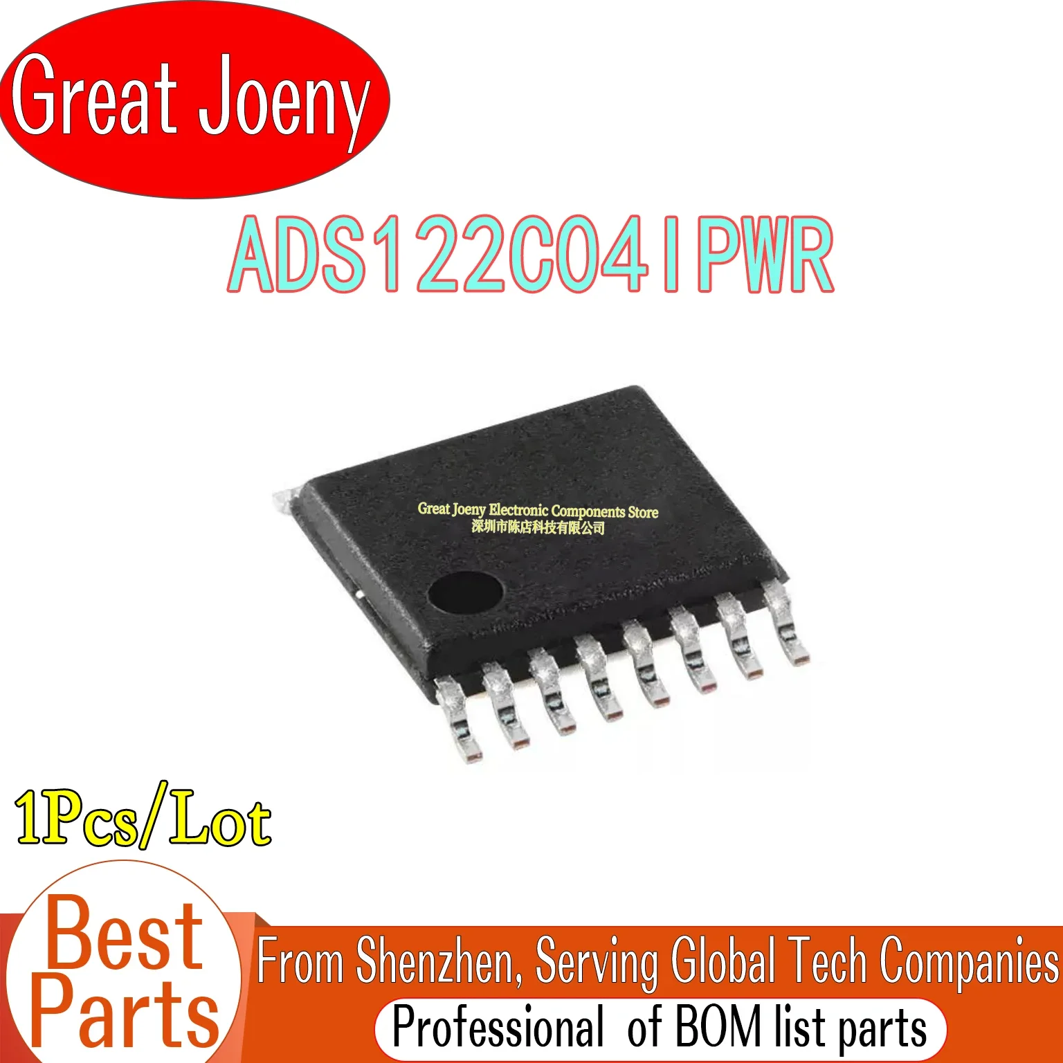

100% New Original ADS122C ADS122C04IPWR IC Chipset Bulk Best Price TSSOP-16