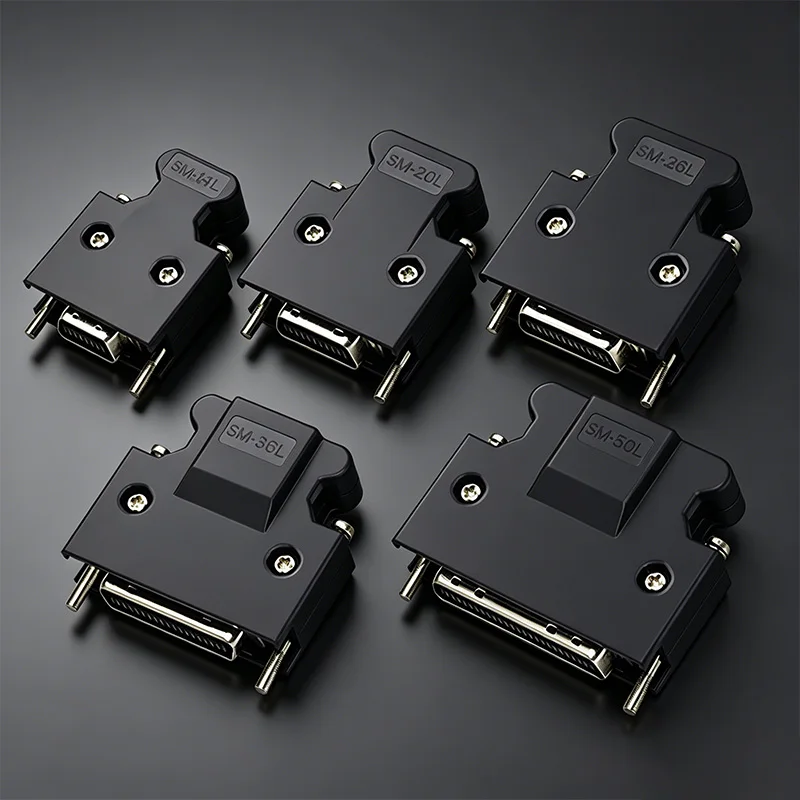 1pc MDR/SCSI Connector 14P/20P/26P/36P/50P/68P Servo Drive SM 50 Pin Gold Plated Encoder Wire Bonding Motor Drive Plug Terminal