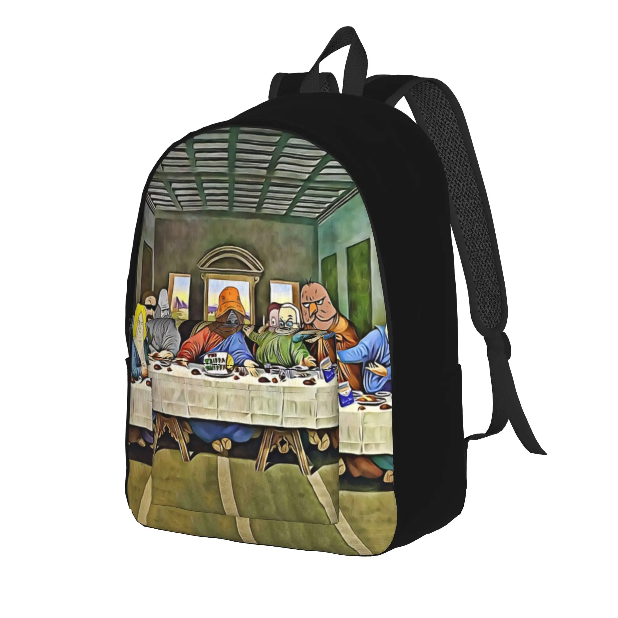 The Big Lez Show Bookbag Back to school season nine cartoon faces   Adjustable Strap Backpack