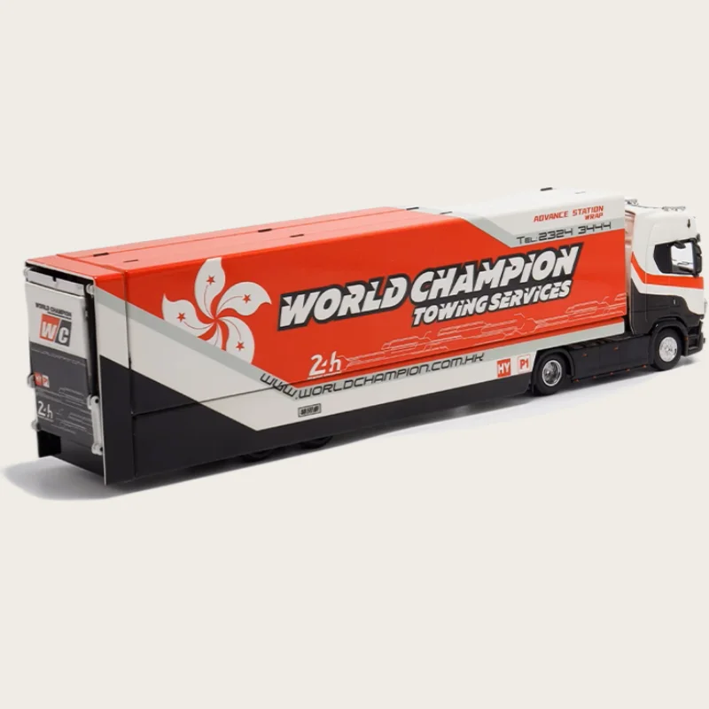 KENGFAI Diecast 1/64 مقياس سكانيا سبيكة نموذج سيارة سكانيا S730 عربة النقل الأبيض اللعب المركبات لعب للبنين هدية الصندوق الأصلي #4