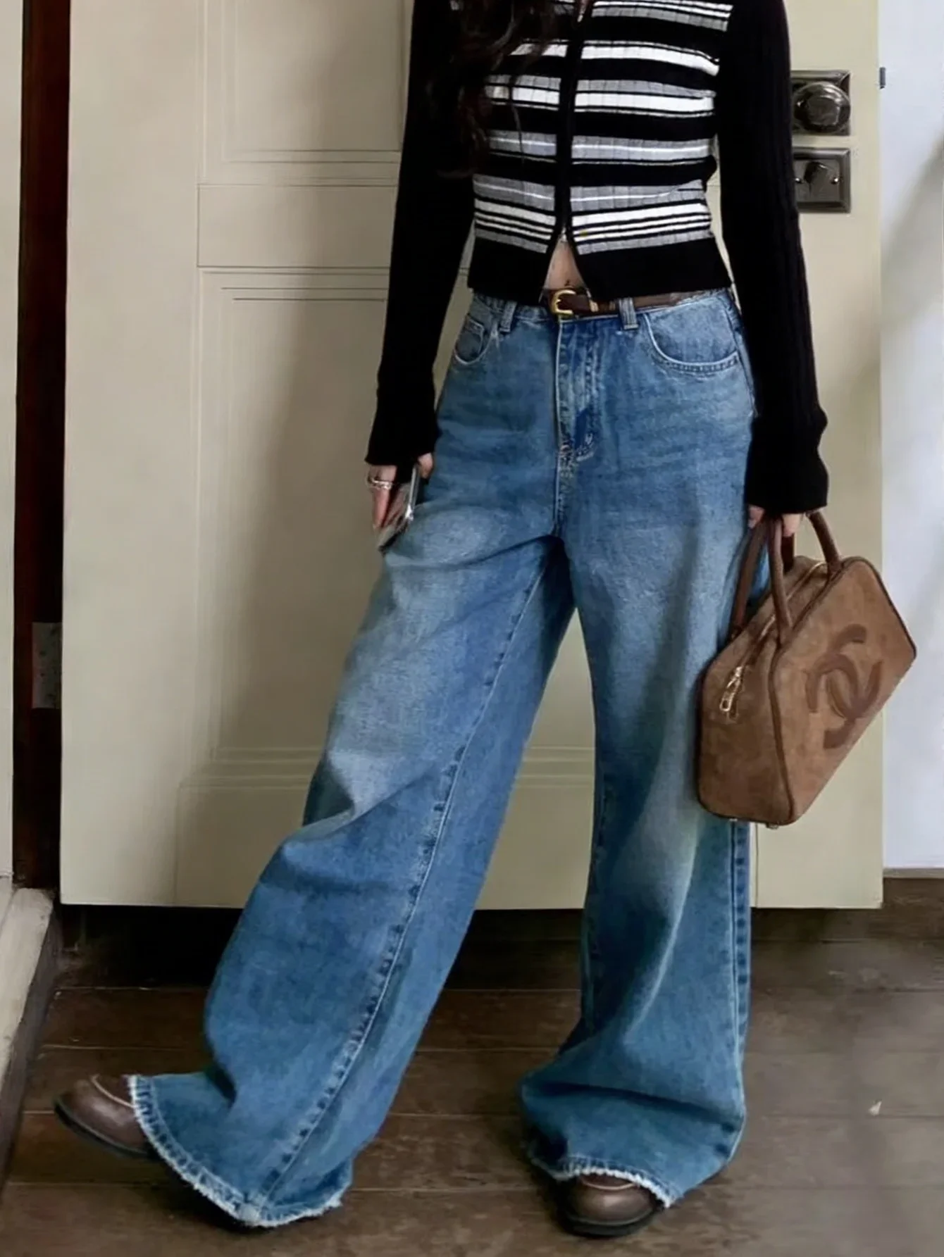 Solid Color Jeans Blue Baggy For Man Unisex Y2K Original Drip No accessories or belts included