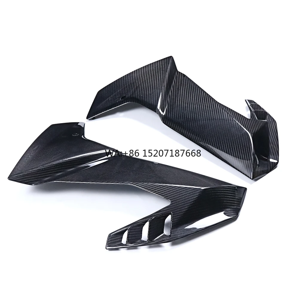 100% 3K Twill Glossy Dry Carbon Fiber Aerodynamic Wing Kit Spoiler Winglets for Aprilia RS457 2023 2024 2025