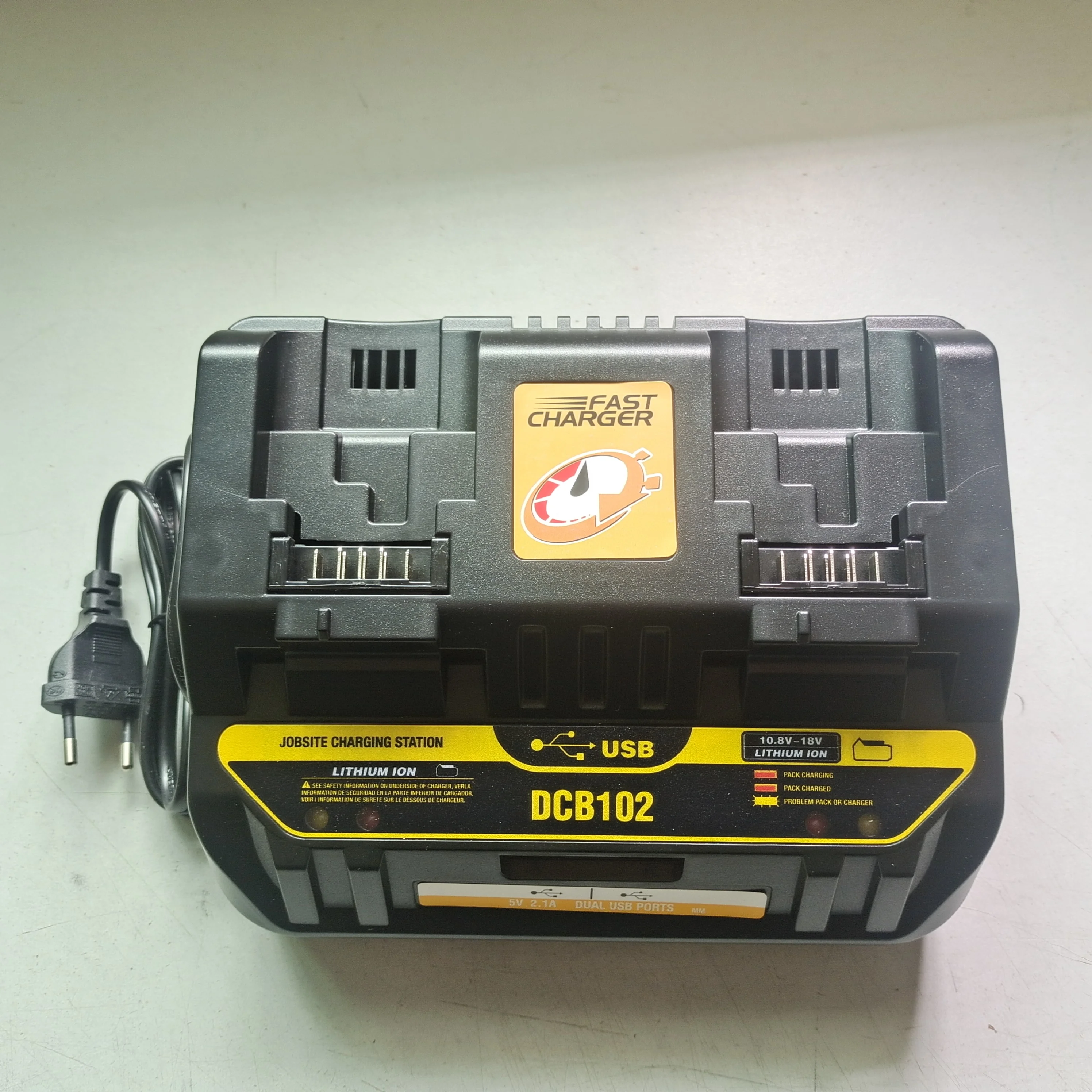 Li-ion Battery charger For DeWalt 14.4V 18V 20V DCB180 DCB181 DCB203 DCB200 DCB205 DCB206 double charging postion with USB Port
