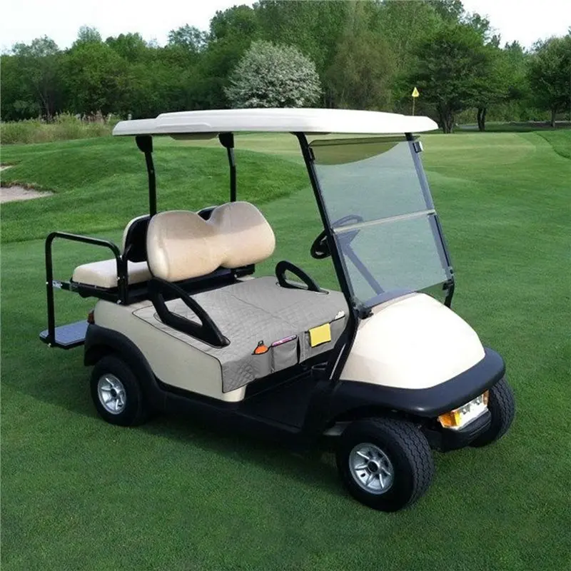 A74K-Golf Cart Seat Covers With 4 Front Pockets & Nonskid Bottom Golf Cart Seat Towel Blanket More 2 Person Seats Golf Cart