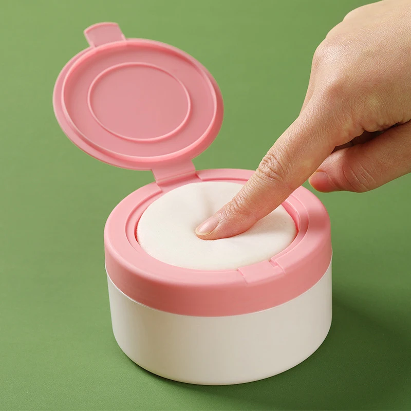 علبة حاوية مسحوق جسم الطفل مع نفخة البودرة المحمولة السلامة الفارغة لحديثي الولادة صندوق تخزين مسحوق الجسم حامل نفخة التجميل