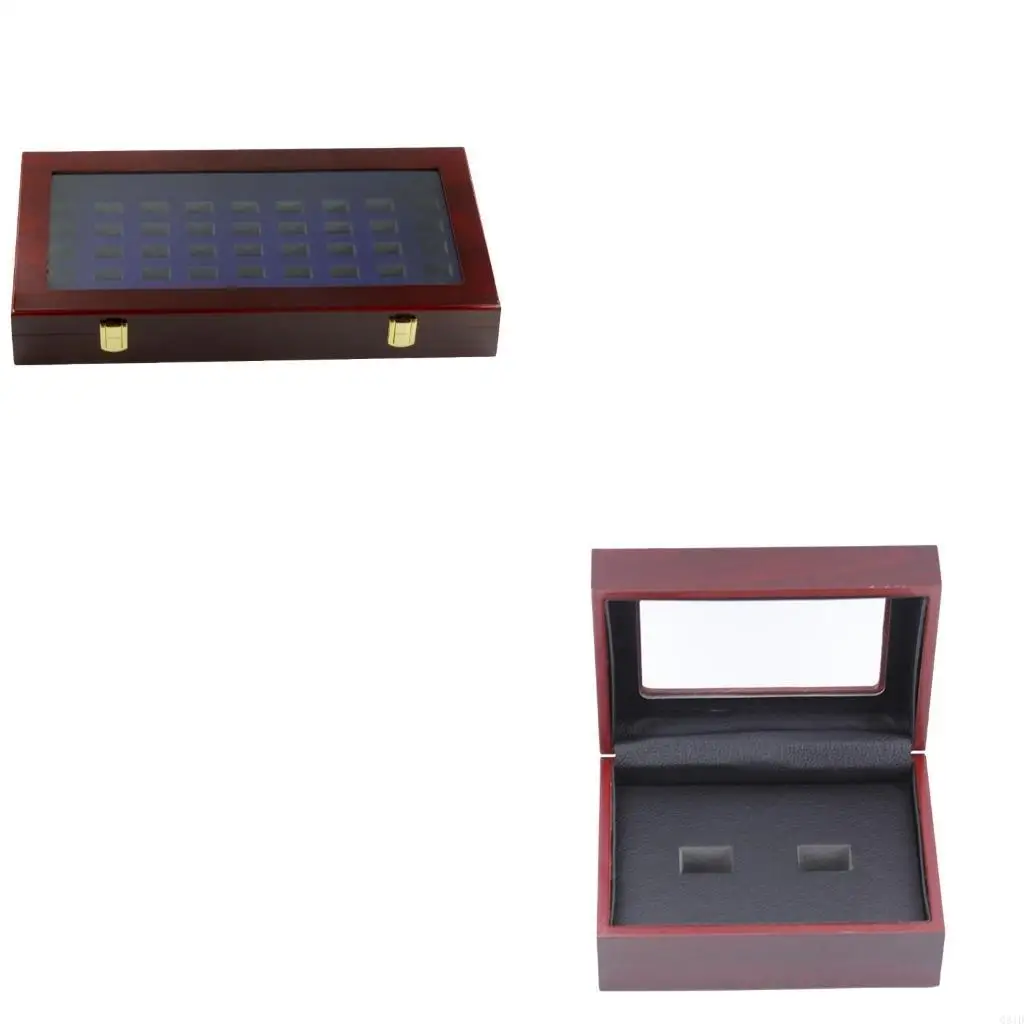 

Витрина для колец чемпионата, устойчивая к царапинам коробка для хранения с подкладкой, держатель для спортивных колец, для