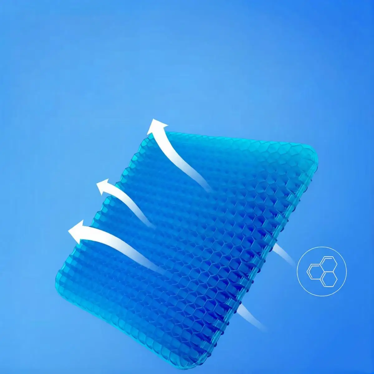 Gel Seat Cushion Summer Breathable Honeycomb Design For Pressure Relief Back Tailbone Pain - Home Office Wheelchair Chair Cars